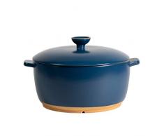 De la Terre, grande forno olandese in ceramica – pentole termiche resistenti agli urti, progettate per forno, microonde, stufa o grill, 11 pollici / 6,25 Qt