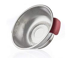 Colino da cucina in acciaio inox. e silicone rosso Bakehouse
