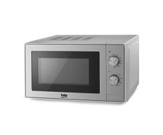 Beko Forno a Microonde MGC20100S 20L, 700 W, 20 Litri, Acciaio Inossidabile, Silver