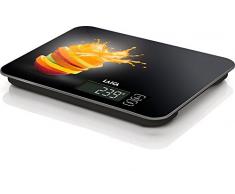 Laica KS5015 Bilancia da Cucina Elettronica, Nera, Vetro Temperato, Tasti Touch Sensor, 15 kg, elettrica, giallo, vetro;vetro temperato