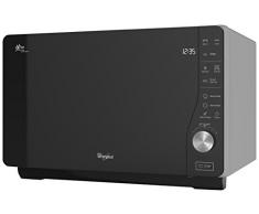 Whirlpool MWF 426 SL Forno a Microonde Extra Space, 25 Litri, Argento, con griglia alta, piatto Crisp + maniglia