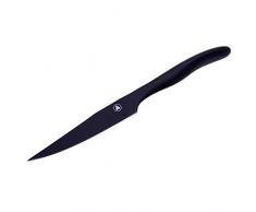 LAGUIOLE - Set 4 Coltelli da Bistecca - Scatola in metallo - Ergonomico - Forma elegante e moderna - Confezione Regalo - acciaio inossidabile - nero