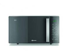 Bauknecht MW 253 SM Combinazione Grill e Forno a Microonde. 900 W, 25 L Camera di Cottura, Quartz Grill 1050 W, AutoClean, Funzione Yogurt, Funzione di Fusione, Funzione Keep-Warm, Nero-Argento