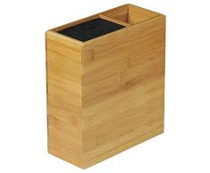 Kesper 58027 ceppo per coltelli Ceppo per coltelli con fessure Bambù, Plastica Bambù