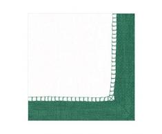 Caspari - Confezione da 20 tovaglioli Luncheon Linen Border, Tessuto, Oro, 16,5 x 16,5 x 0,02 cm