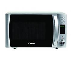 Candy Cmxc 25Dcs – Forno a microonde combinato con grill e App Cook-in, 40 programmi automatici, 2.000 W, colore: argento
