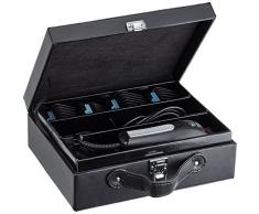 BaByliss - Set per epilazione, con valigetta, contiene: rasoio elettrico professionale, 4 testine di ricambio a pettine, cavo di alimentazione, 6 pz., red