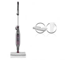 Shark Klik n Flip Smartronic Deluxe S6003EU Scopa a Vapore, Bordeaux e Grigio Acciaio