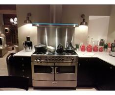 Credenza in acciaio inox per cucina/fondo della cappa, acciaio inox spazzolato