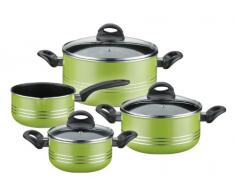 GSW 158053 MILANO COLOR Set di 4 pentole, colore: Verde