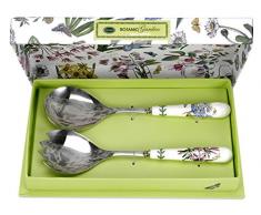 Portmeirion Home & Gifts BG1107 Coppia di Posate per Insalata, Porcellana, Multicolore