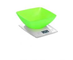 Laica KS1012 Bilancia da Cucina Elettronica, 3 kg, Ciotola Verde