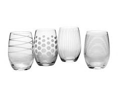 Mikasa Cheers, bicchieri in cristallo con incisione, Vetro, Silver, 17 Ounce