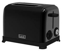 Team Kalorik TKG TO 3004 - Tostapane a 2 fette con grado di doratura regolabile (1-7), tasto stop, funzione scongelamento e schiacciamento, 800, colore: Nero