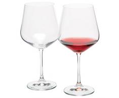 VANILLA SEASON, Bohemia Cristal Set di 2 bicchieri da vino rosso, 570 ml, calici da vino, calici in cristallo, calici da vino, cristallo, calici da vino WANAKA
