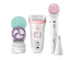 Braun Silk-épil 9 81683683 epilatore Bianco, Rosa 40 pinzette