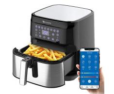 Proscenic T21 Friggitrice ad Aria, 5.5L Air Fryer Controllo con App & Alexa e Display LED Toccabile, Funzioni Timer/Preriscaldamento/Programmi/Senza BPA e PFOA per Patatine Fritte/Ali di Pollo/Pizza
