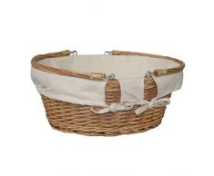 Red Hamper c005 W grande altalena maniglia cesto in vimini Shopper, Marrone