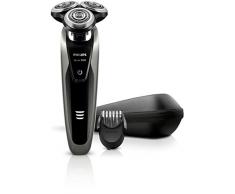 Philips Rasoi Elettrici Serie 9000 S9161/42 Rasoio Elettrico Wet & Dry con Lame di Precisione V-Track e Tecnologia Contour Detect, Include Regolabarba 5 Lunghezze