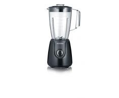 SEVERIN SM 3707 Frullatore con capacità 1,5 L e contenitore in tritan, Frullatore elettrico con 2 velocità e funzione Pulse, Frullatore da cucina con lame in acciaio, 600W, nero