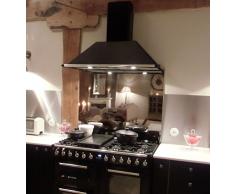 Credenza in acciaio inox per cottura su fondo della cappa, acciaio inox a specchio