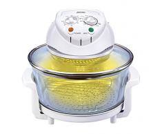 MPM Forno a convezione multifunzione alogeno. Ciotola di vetro ghisa con capacità fino a 19 litri. 1400 W di potenza. Forno COMBI Grill di pentole – mko-01