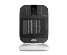 DeLonghi HFX60V20 Termoventilatore Ceramico Verticale, Bianco/Nero, 2000 W