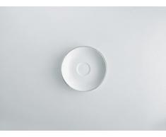 Alessi - SG70/77 - Mami Platinum Sottotazza da caffè in porcellana bianca decorata. - Servizio da 4