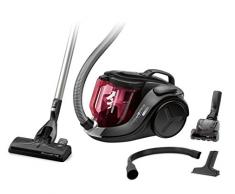 Rowenta RO6963EA X-Trem Power Cyclonic Home & Car Aspirapolvere Ciclonico Senza Sacco, con Car Kit per la Pulizia della Tua Auto, 750 W, 2.5 Litri, 75 Decibel, Plastica, Nero/Fucsia