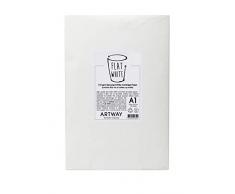 ArtWay Flat White - Carta Spessa da Disegno 100% Riciclata (50% Tazze per caffè) - 170 g/m² - A1-100 Fogli