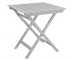 Viscio Trading 168216 Tavolo Acacia Piegh Lecce Decapata, 70X70Xh75 cm, Grigio