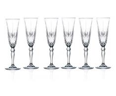 RCR Crystal Melodia Collection - Set di calici da vino Champagne Flute da champagne.