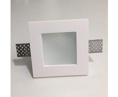 FAI Faretto in Gesso, Quadrato con Vetro