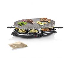 Princess 01.162720.01.001 8 Oval Stone Grill Party Combinazione di Raclette e Griglia