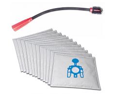 Con flessibilità per auto, barca, divano-, Termosifone, per mobili, fessure Bocchetta aspirapolvere adatto per Kärcher WD 3.200 con 10 sacchetti per aspirapolvere e 1 rotolo di sacchetti per spazzatura da 16 l