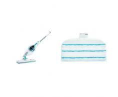 BLACK+DECKER FSMH1621S Lavapavimenti a Vapore Steam-Mop Deluxe + Set 2 Panni di Ricambio in Microfibra Rettangolari