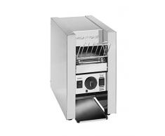 tostapane professionale piccolo a nastro per hotel e buffet a una fetta con elementi riscaldanti in quarzo che permettono il riscaldamento istantaneo