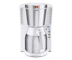 Melitta Look IV Therm Timer Caffettiera a Filtri con Caraffa Isotermica, 1000 W, 15 Cups, plastica, Bianco