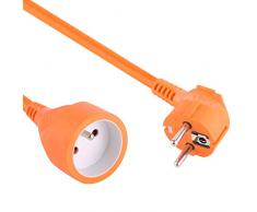 Electraline 20857047 F Prolunga Giardino con Clamshell 16 A 20 M Arancio