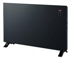 Pannello Riscaldante EFYDIS NERO LCD Termoconvettore da Parete o Terra con display LCD Resistenza in alluminio Resa ottimale Display a sfioramento LED integrato Telecomando Kit fissaggio muro e supporti terra inclusi Dimensioni 86x9x47 cm