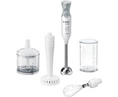 Bosch MSM66155 Mixer a Immersione, Frullatore con 4 Accessori, 600 W, Plastica, Bianco