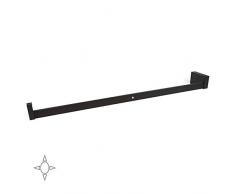 Emuca - Luci LED per Armadio o Cabina Armadio, Asta Appendiabiti con Luce LED Ricaricabile e sensore di Movimento, Alluminio Colore Moka, L 1008-1158mm