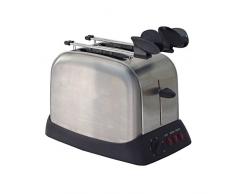 Ardes AR1T30 Tostapane 2 Fette TOSTO Inox in Acciaio 3 Funzioni Cottura e Timer con Pinze Vassoio Raccoglibriciole Removibile e Avvolgicavo, 1000 W, Inossidabile