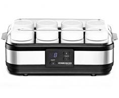 Rommelsbacher JG 40, macchina per lo yogurt, acciaio inossidabile / nero, 8 pentole da 1 - 220 - 240 V = 40 watt