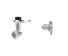 Kenwood KAX950ME tritacarne Accessorio per impastatrici planetarie, Acciaio, Argento & KAT001 Adattatore per Accessori