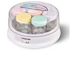 Team Kalorik Yogurtiera, 7 vasetti da 200 ml inclusi, 15 W, Bianco, TKG YM 1001