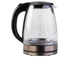Ardes AR1K45 Bollitore Elettrico in Vetro Borosilicato Capacità 1,7 L Arresto Automatico Senza Fili Base di Rotazione a 360° Dettagli Acciaio Inox Rose Gold Per Acqua Tisane Tè