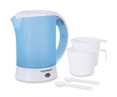 Aigostar Walking Drip 30JQK – Bollitore elettrico da viaggio, 650W, 0.6L, Spegnimento automatico e protezione, inclusi due 2 tazzine e 2 cucchiai, BPA Free.