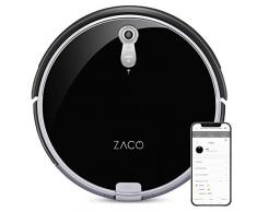 ZACO - Robot aspirapolvere e lavapavimenti A8s con WiFi - Controllo Alexa, Google e App - 3 in 1 Aspira senza fili con telecamera navigazione - Aspiratore professionale, automatico per peli di animali