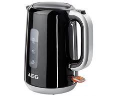 AEG Perfec tmorning EWA3300 bollitore (2200 Watt, 1,7 litri, indicatore del livello dell acqua su entrambi i lati, filtro e lavabile, tropffreier beccuccio estraibile, spegnimento automatico, senza BPA) Nero